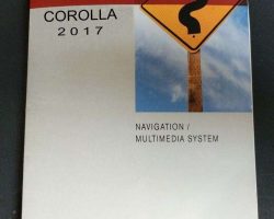 2017 Toyota Corolla Navigation System Owner's Manual