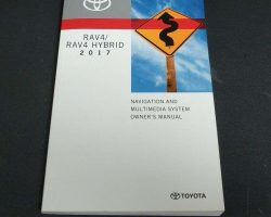2017 Toyota Rav4 & Rav4 Hybrid Navigation System Owner's Manual