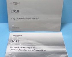 2018 Chevrolet City Express Owner's Manual Set