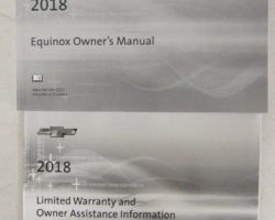 2018 Chevrolet Equinox Owner's Operator Manual User Guide Set