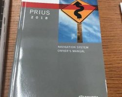 2018 Toyota Prius Navigation System Owner's Manual
