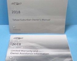 2018 Chevrolet Tahoe Owner's Operator Manual User Guide Set