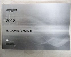 2018 Chevrolet Trax Owner's Operator Manual User Guide