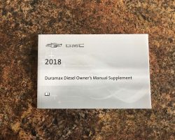 2018 GMC Sierra Duramax Diesel Owners Manual Supplement