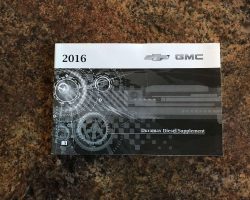 2016 Chevrolet Silverado Duramax Diesel owner's Manual Supplement