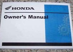 2004 Honda CR125R Motorcycle Owner's Manual