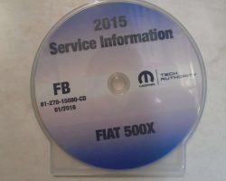 2015 Fiat 500X Service Manual CD