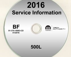 2016 Fiat 500L Service Manual CD