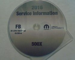 2016 Fiat 500X Service Manual CD