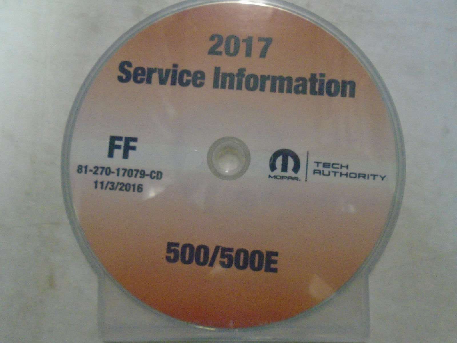 2017 Fiat 500 & 500E Service Manual CD
