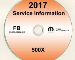 2017 Fiat 500X Service Manual CD