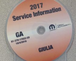 2017 Alfa Romeo Giulia Service Manual CD