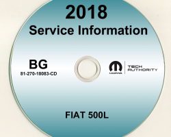 2018 Fiat 500L Service Manual CD