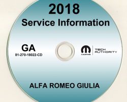 2018 Alfa Romeo Giulia Service Manual CD