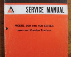 Allis-Chalmers 314, 314D and 314H Lawn & Garden Tractor Service Manual