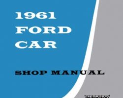 1961 Ford Fairlane Galaxie Country Squire Service Manual