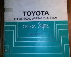 1985 Toyota Celica Supra Electrical Wiring Diagram Manual
