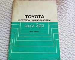 1986 Toyota Celica Supra Electrical Wiring Diagram Manual