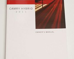 2011 Toyota Camry Hybrid Owner's Manual