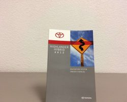 2012 Toyota Highlander Hybrid Navigation System Owner's Manual