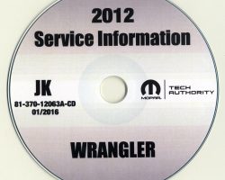 2012 Jeep Wrangler Shop Service Repair Manual CD