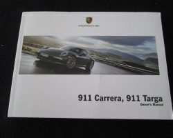 2016 Porsche 911 Carrera & 911 Targa Owner's Manual
