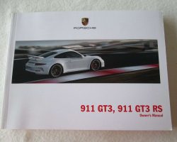 2016 Porsche 911 GT3 & 911 GT3 RS Owner's Manual