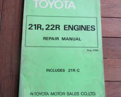 1981 Toyota 21R, 21R-C & 22R Engines Service Manual