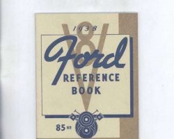 1938 Ford 85HP V8 Models Original Owner's Manual