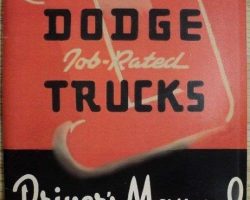 1951 Dodge Trucks B-3-B & B-3-C Models Owner's Manual