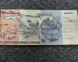 1965 Ford Mustang Original Owner's Manual