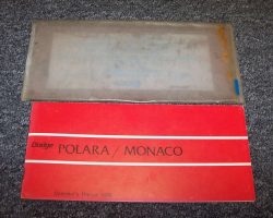 1969 Dodge Polara & Monaco Owner's Manual Set