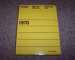 1970 Dodge Challenger & Dart Service Manual