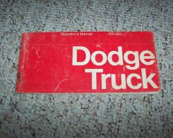 1971 Dodge Trucks 100-300 Owner's Manual