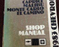 1983 Chevrolet El Camino Service Manual