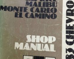 1983 Chevrolet Monte Carlo Service Manual