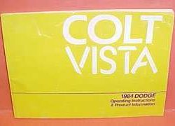 1984 Dodge Colt Vista Owner's Manual