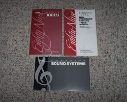 1989 Dodge Aries Owner's Manual Set