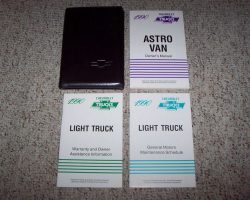 1990 Chevrolet Astro Owner's Manual Set