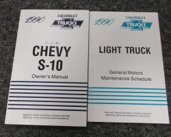 1990 Chevrolet S-10 Blazer Owner's Manual Set