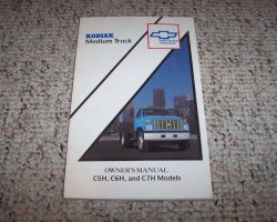 1990 Chevrolet Kodiak Medium Duty Truck Owner's Manual