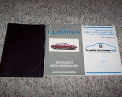1990 Chevrolet Lumina Owner's Manual Set