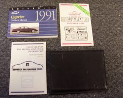 1991 Chevrolet Caprice Owner's Manual Set