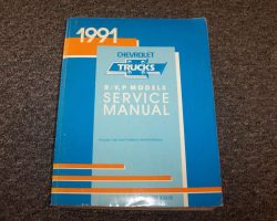1991 Chevrolet P-Series Motorhome Chassis Service Manual