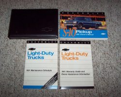 1991 Chevrolet S-10 Owner's Manual Set