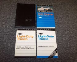 1991 Chevrolet Silverado C/K Pickup Truck Owner's Manual Set
