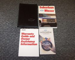 1992 Chevrolet Suburban, Blazer Owner's Manual Set