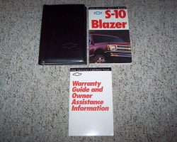 1992 Chevrolet S-10 Blazer Owner's Manual Set