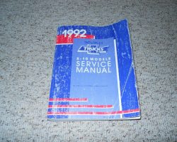 1992 Chevrolet S-10 & S-10 Blazer Service Manual