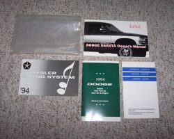 1994 Dodge Dakota Owner's Manual Set